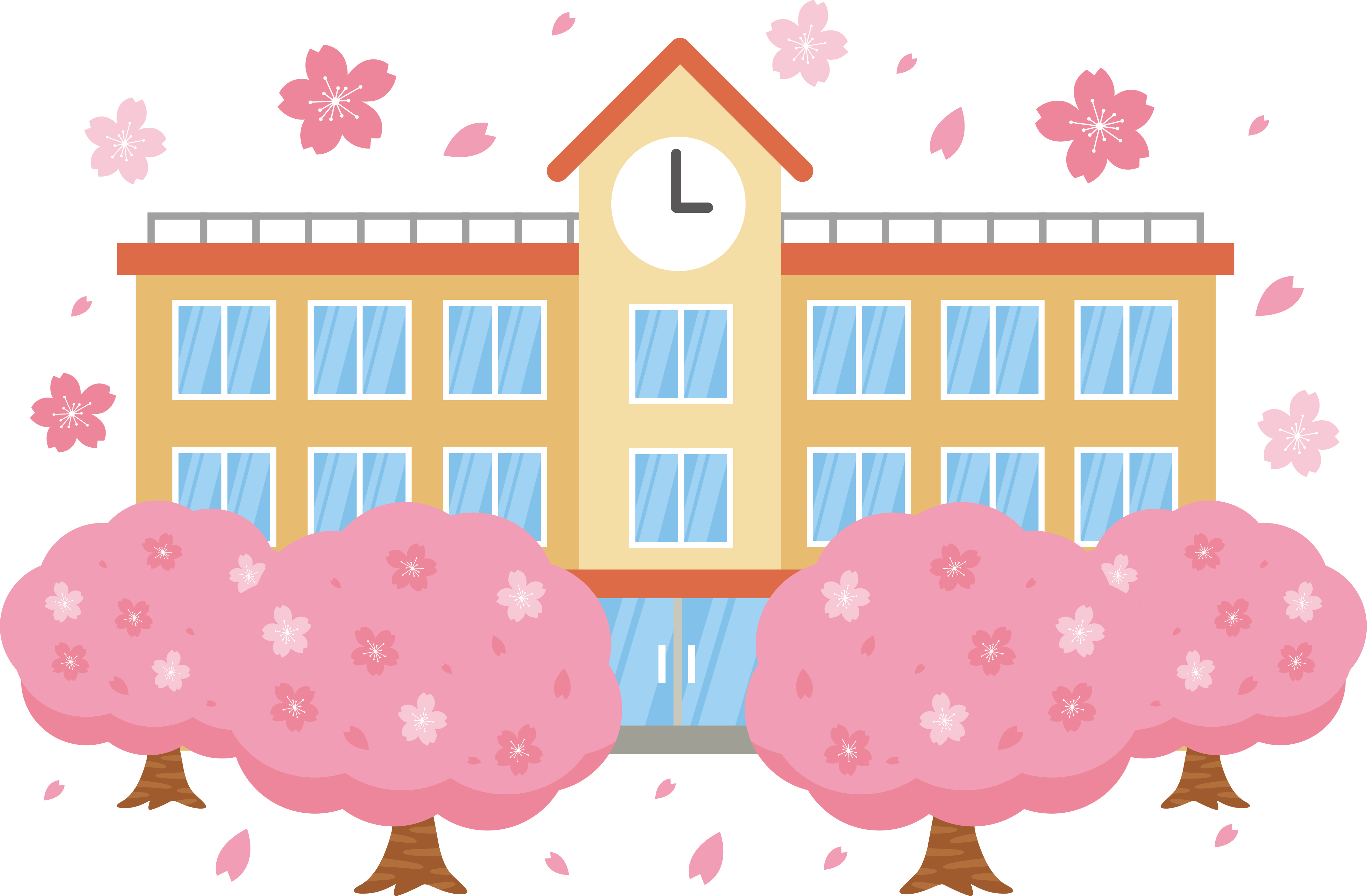 桜と学校