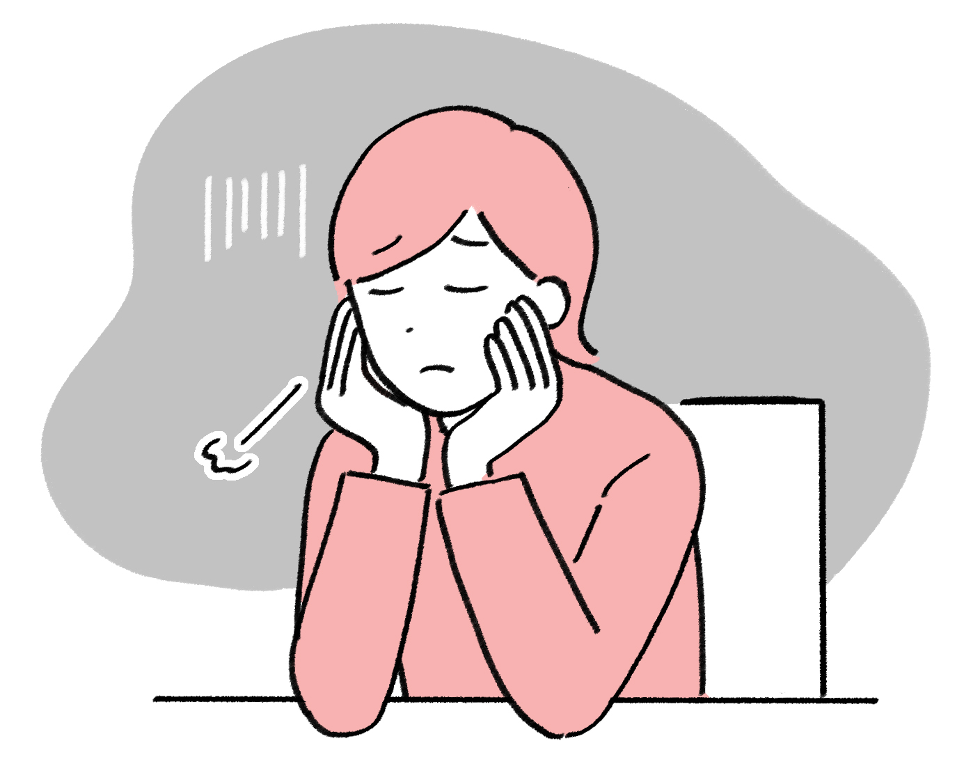 落ち込んでいる女性