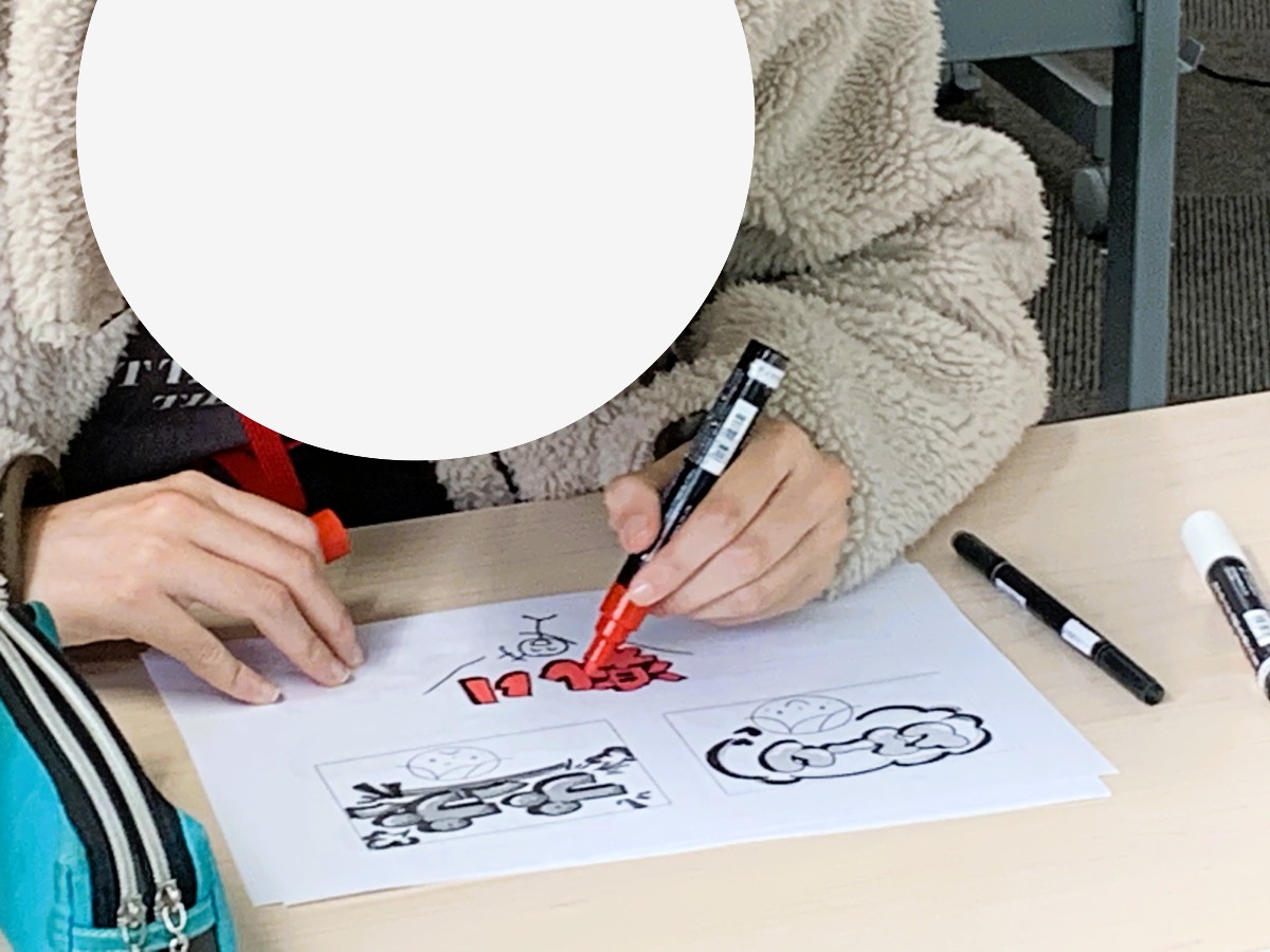 手描きPOP講座の様子