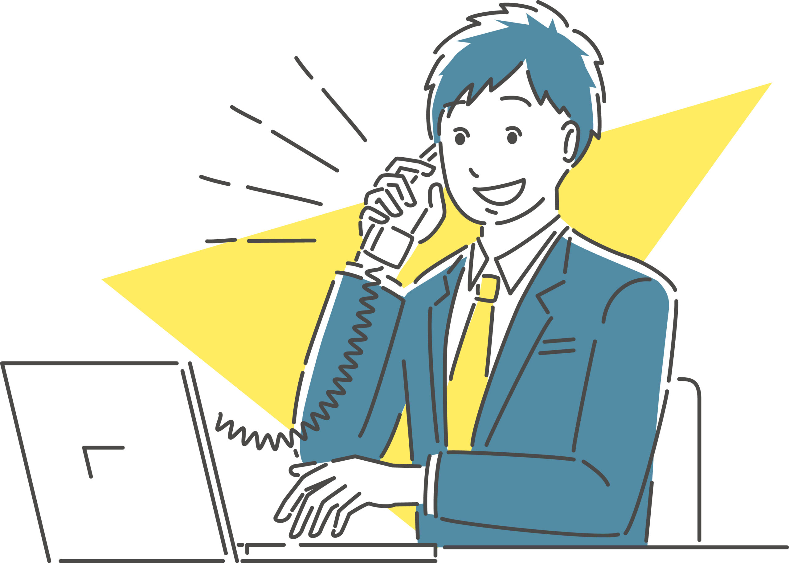 電話している男性