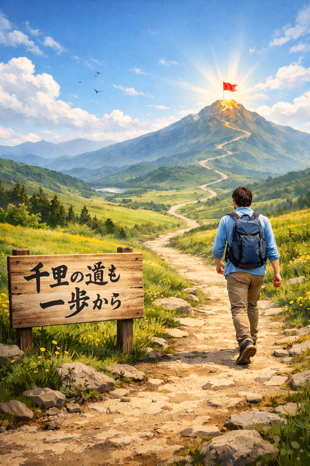 千里の道も一歩よりのイメージ画像