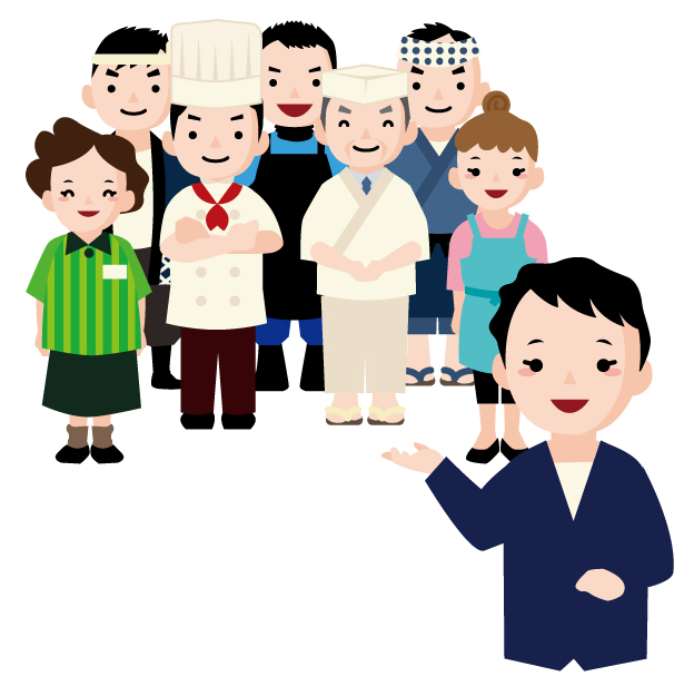 職場見学のイラスト 