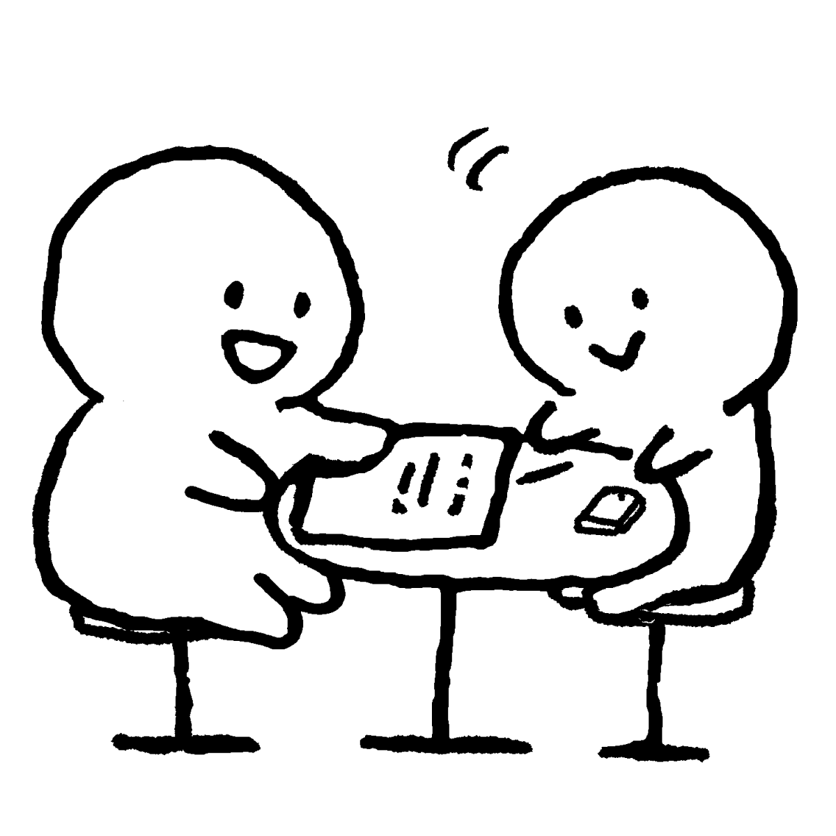 一緒に学習している姿